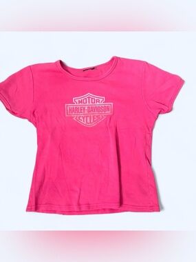 Harley-Davidson Bright Pink Logo Tee